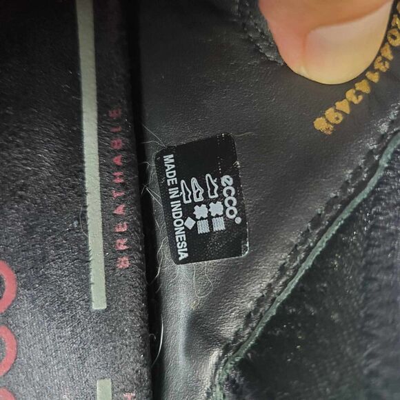 Ecco Black Nubuck Speed Lace Up Flat Sandals Size EU 39 US 8 - Picture 7 of 8